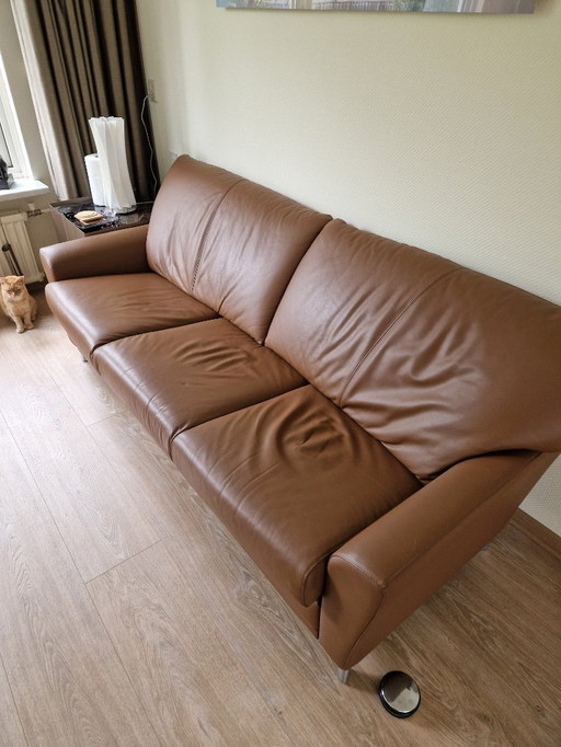 Leolux leather sofa & armchair Sakountala