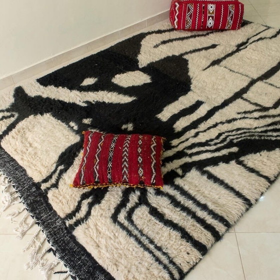 Image 1 of Tapis en laine pure fait main traditionnelle länge 2/3 m