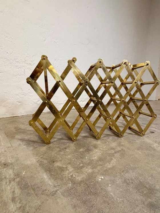 Image 1 of Vintage messing wijnrek