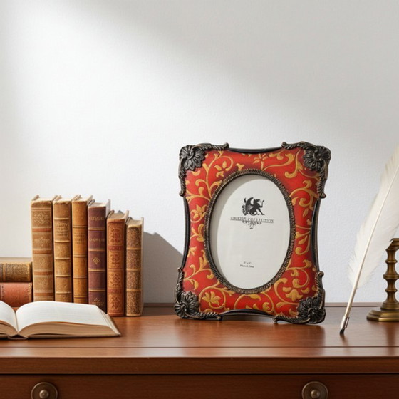 Image 1 of Griffin Collection Art Deco Photo frame - Ceramic & Brass