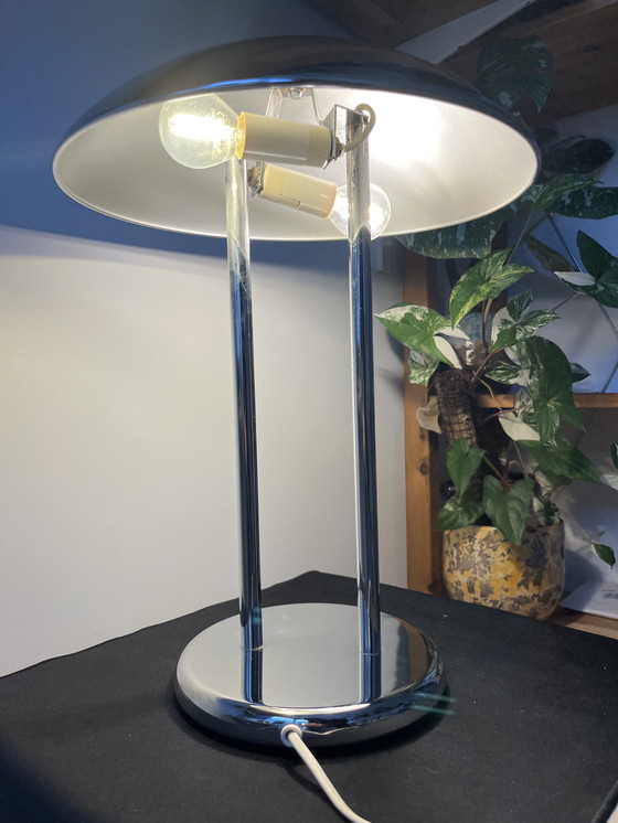 Image 1 of Lámpara de mesa Ikea BARAD Mushroom – Cromada – Años 70 – Inspirada en Robert Sonneman