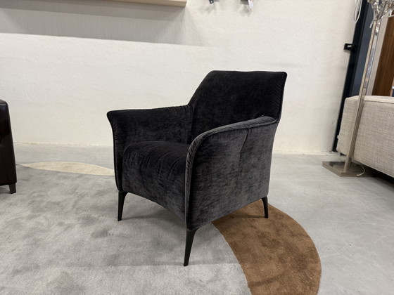 Image 1 of Leolux Mayon Sessel Velourstoff Schwarz