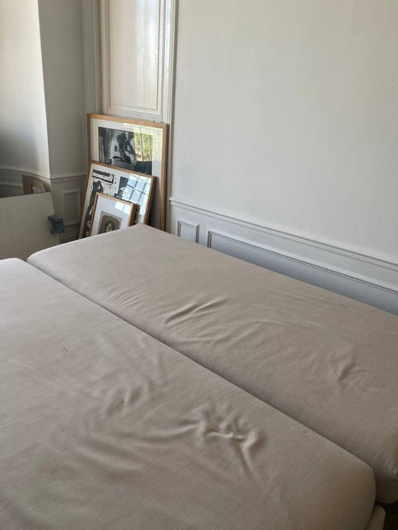 Image 1 of Sofabett Orizzonti Vulcano in beigem Leinen von Giulio Manzoni