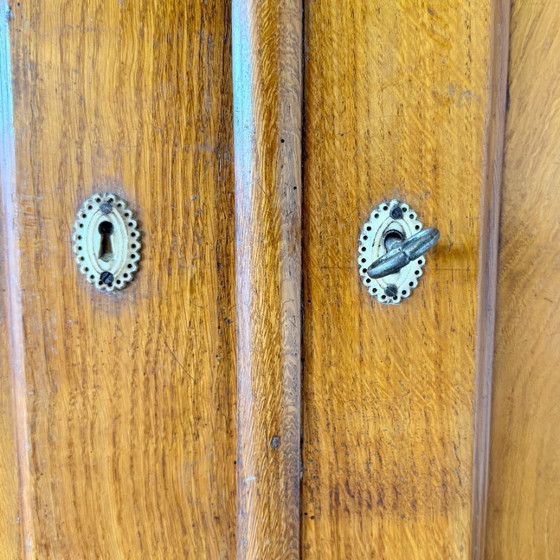 Antieke Eiken Biedermeier Meidenkast met Authentiek Pennenrek – Kledingkasten, Wood, Vintage (photo 9 of 15)