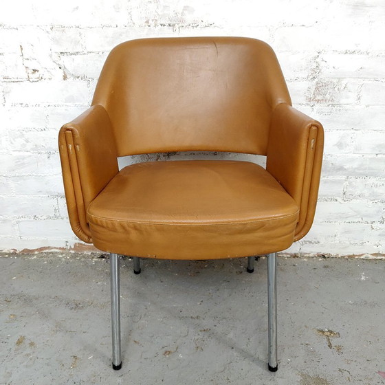 Image 1 of Deauville leren fauteuils van Marc en Pierre Simon voor Airborne, 1960