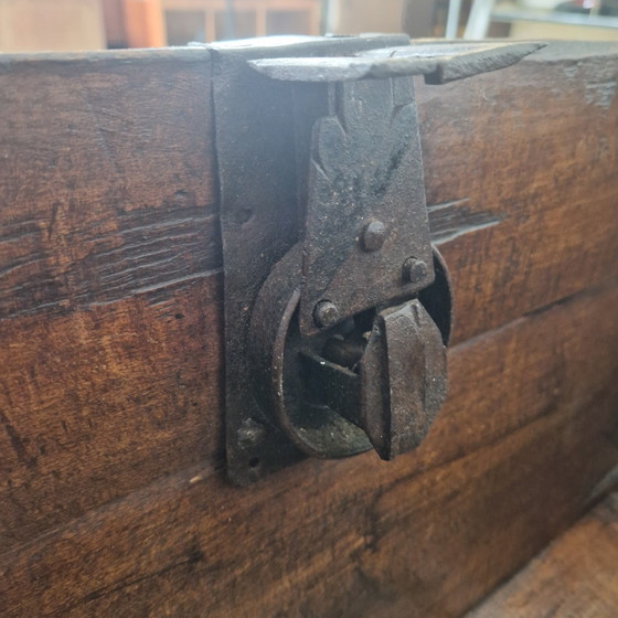 Coffre de berger ancien et unique, vers 1900 – Armoires de rangement, Iron, Wood (photo 9 of 10)