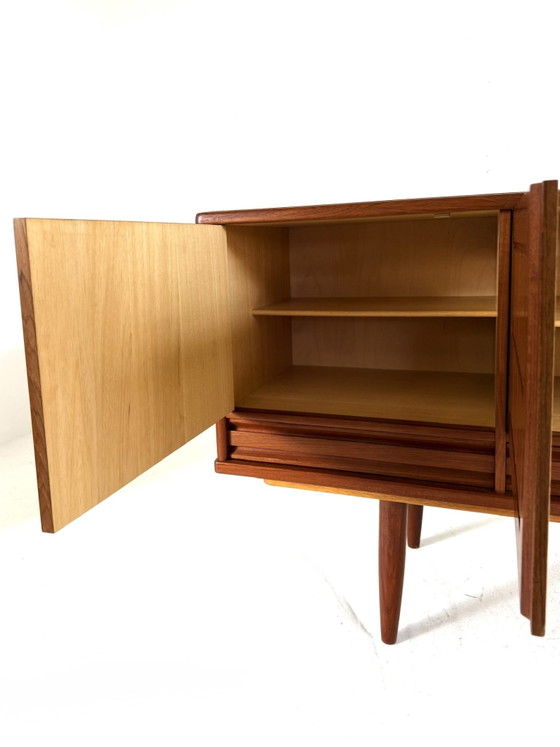Image 1 of Vintage graphic teak sideboard, Nordas Stool ‘60
