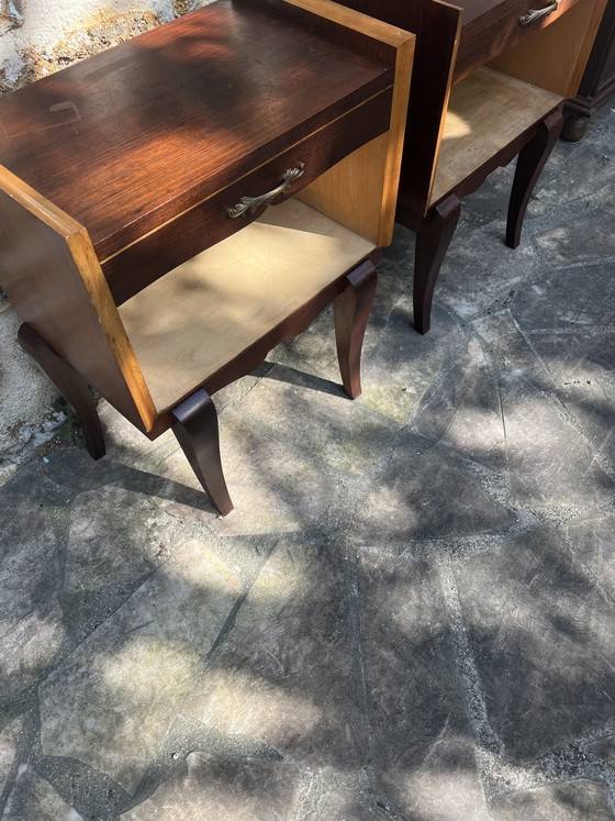 Image 1 of Een paar vintage nachtkastjes