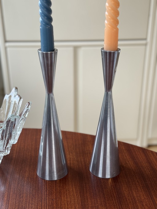 Set di candelieri vintage IKEA SNYGG – design in alluminio