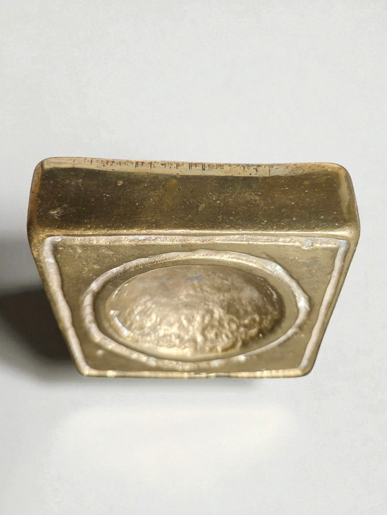 Image 1 of Brutalist Bronze Bowl | Brutalist Brass Dish 1970s Modernist Design