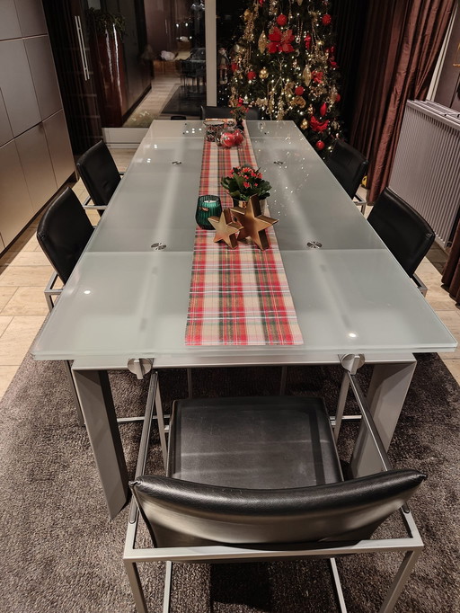 Table extensible en verre Desalto