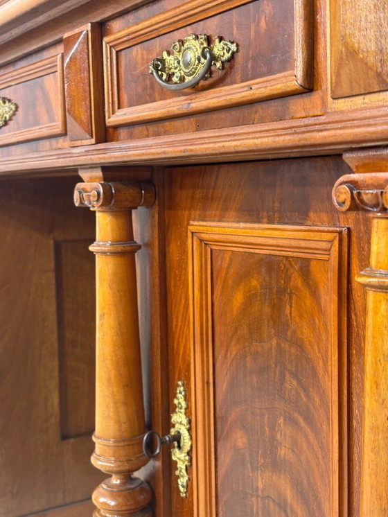 Image 1 of Gründerzeit bureau, tafel, kantoorbureau, secretaressebureau, antiek, circa 1880