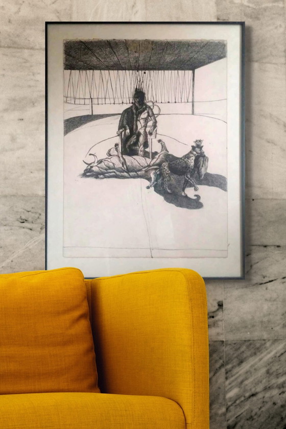 RAMON GIELING - "Bull fighter" – Arte, Paper, Surrealism (photo 2 of 5)