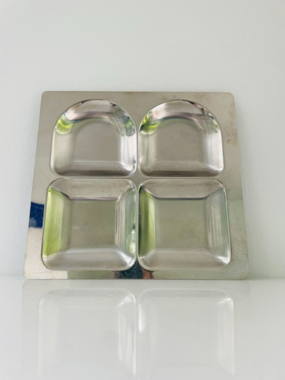 Image 1 of Stainless steel bowl with compartments – space age minimalism