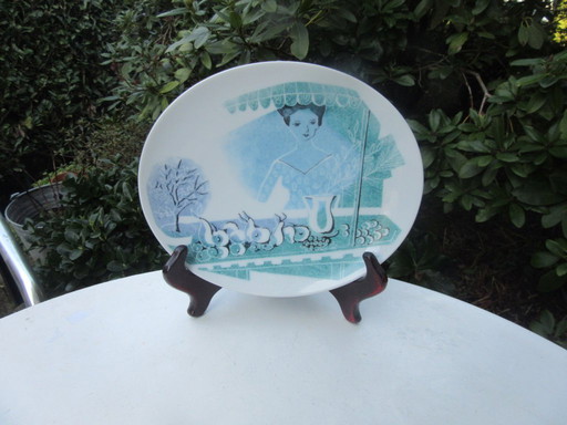 Oval Rosenthal Munchen Oval Plate / Dish by Lis Muller, Atlantis, very rare