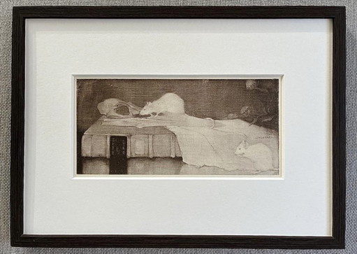 Jan Mankes 1889-1920 / Originele Heliogravure Muizen Op Perkamenten Boek 1923 – lithos zeefdrukken, Paper