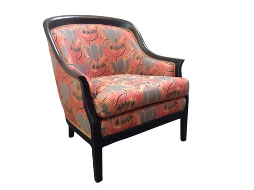 Ode aan Art Deco Fauteuil voorzien van originele stoffen van Backhausen naar oorspronkelijke ontwerpen 