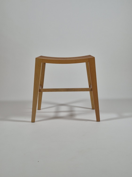 Vintage carpentry wooden stool slatted chair design (photo 12 of 14)