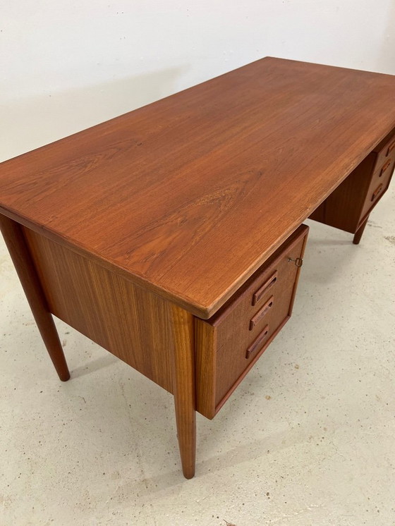 Image 1 of Danish Midcentury 'Floating-Top' Desk, 1960s.