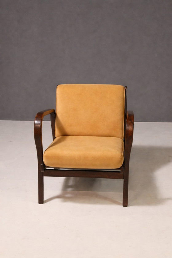 Image 1 of Sessel von Koželka & Kropáček, 1940er Jahre, Silbermedaille – Mailänder Triennale 1946, restauriertes Bugholzgestell