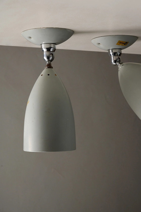 Set di 2 Lampade Coniche Direzionali da Parete o Soffitto Philips, Belgio, ca. anni '50, Applique, Metallo (foto 2 di 5)