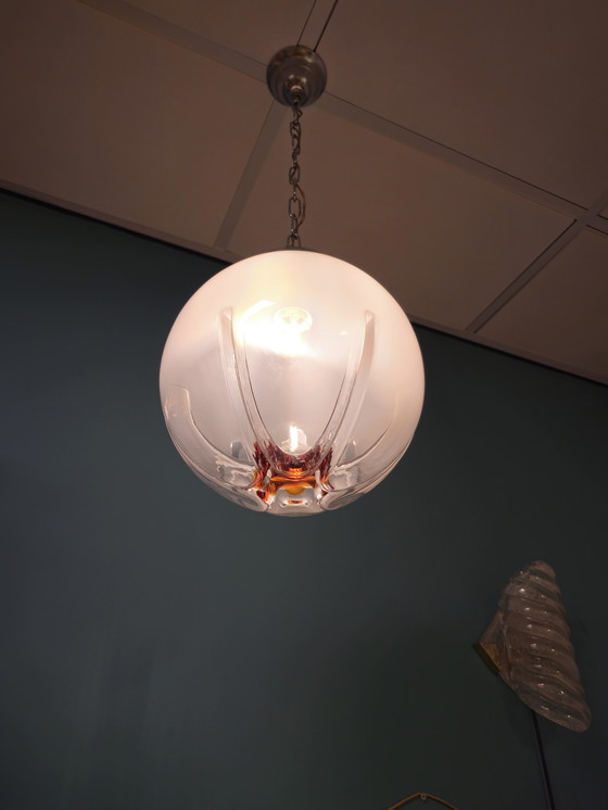 Image 1 of Vintage Murano Mazzega Suspension Lampe Plafond Italie