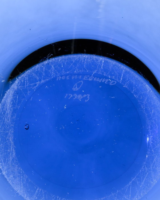 Image 1 of Ciotola Holmegaard “Provence” XL di Per Lütken Danimarca, anni '50 Ø 34 cm Blu cobalto