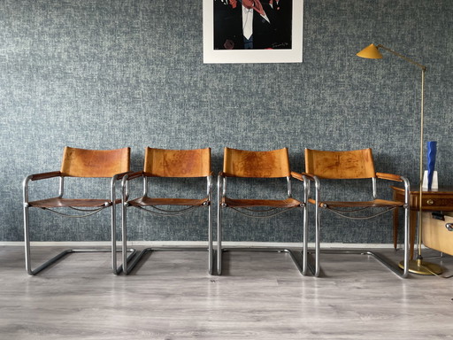 4x Mart Stam S34 Bauhaus eetkamerstoel