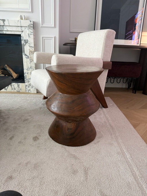 Table d'appoint en bois à motif zigzag – bijzettafels, Wood