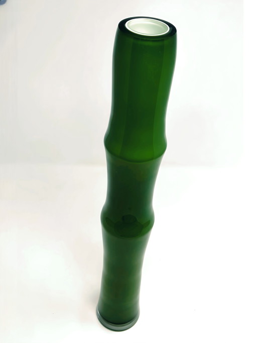 Spectacular Green Lucky Bamboo Glass Vase - Torre & Tagus