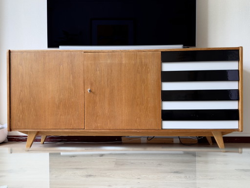Vintage Jiri Jiroutek Dresser / Sideboard – Black and White Plastic Drawers – dressoirs, Wood