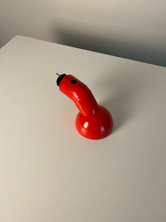 Image 1 of Zeldzame volledig rode vintage stekkerlamp uit 1980