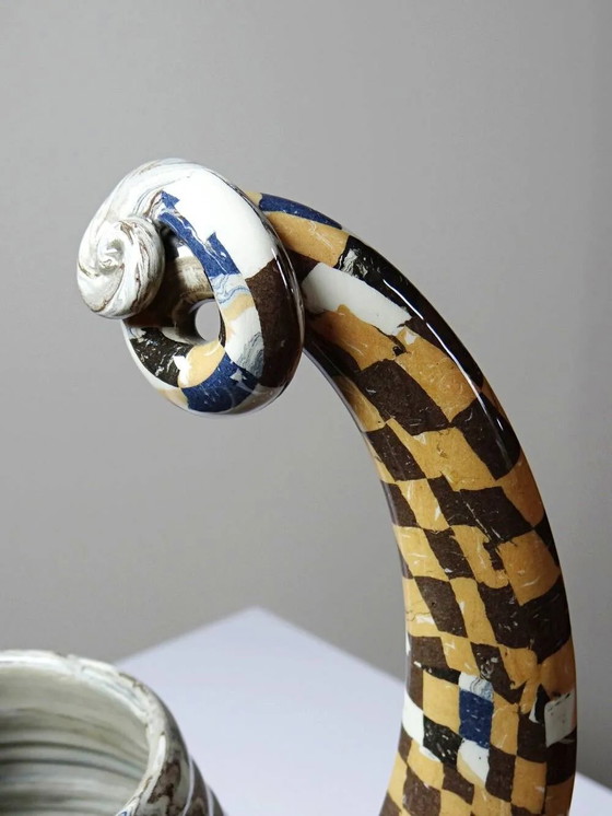 Hedendaagse kan van gemengde klei Atelier 141 Chaniers – Glazen & Karaffen, Porselein, Keramiek (photo 8 of 13)