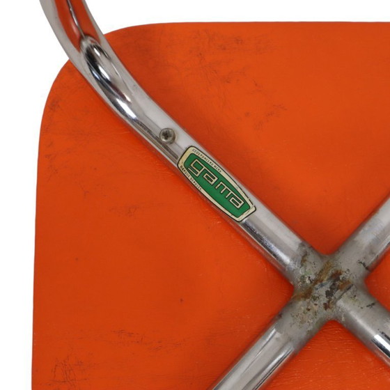 Image 1 of Set of 2 Orange Stools