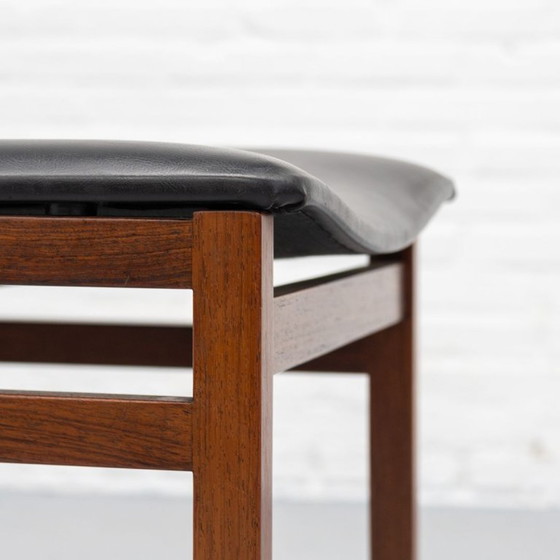 Chaise de salle à manger Tito Agnoli La Linea années 60 – Chaises de salle à manger, Wood, Leather (photo 8 of 12)