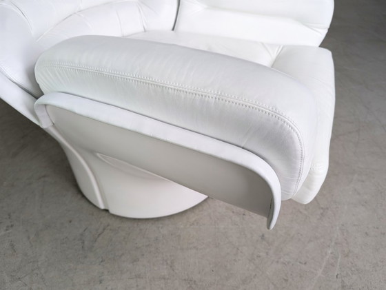 Image 1 of Sedia Elda originale Joe Colombo poltrona Vintage Comfort in pelle bianca