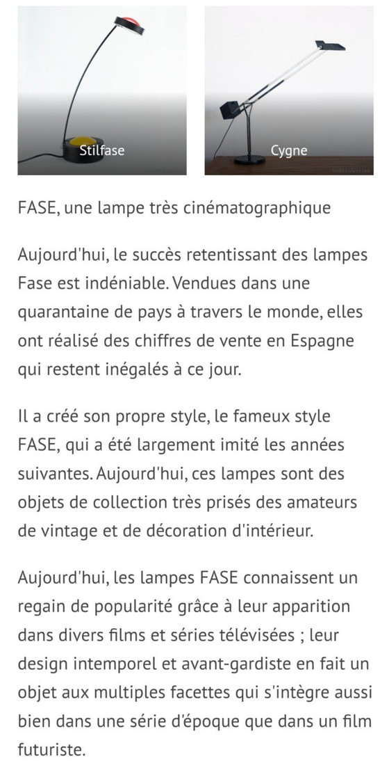 Image 1 of Counterweight lamp, Fase Cisne chrome, ed. 1980