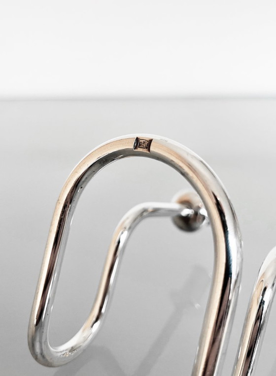 Image 1 of Vintage Maestri Italy verzilverde kandelaar kaarsenhouder