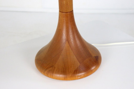 Dyrlund wooden table lamp XL Danish vintage