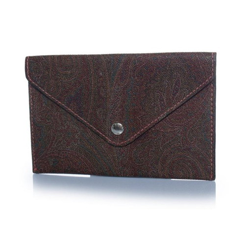 Etro Clutch aus Leder mit Paisley-Print