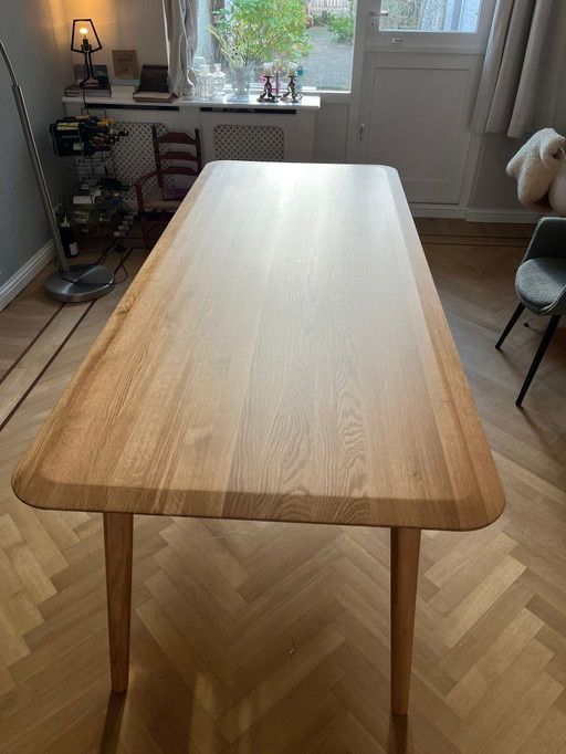 Wooden dining table - Sav & Okse - 220x90 - excellent condition