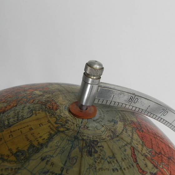 Image 1 of Rath Globe Made of Papier-Mache on Wooden Base, 1960s
