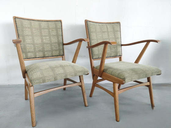 Image 1 of Prachtige set van 3 vintage jaren Scandinavische stijl 50-60 eetkamer keukenstoelen