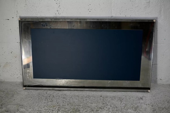 Image 1 of Grote stalen spiegel 70's