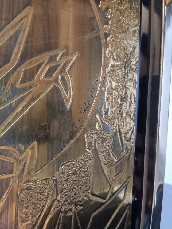 Image 1 of Lampe de table Georges Mathias - Maho, plaquée or 23 carats