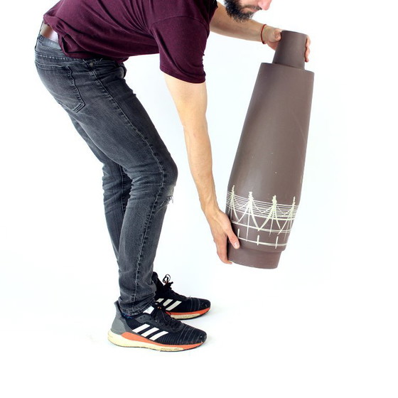 Image 1 of Enorme keramische vaas, Tsjecho-Slowakije 1960