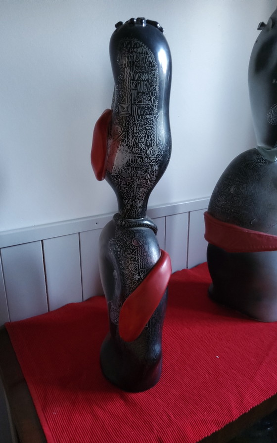 Image 1 of Jean-Pierre Umbdenstock : Homo Loquens. Verre soufflé libre avec poudres d'émail
