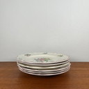 Lot de 6 assiettes plates KG Luneville - Réverbère modèle 1950