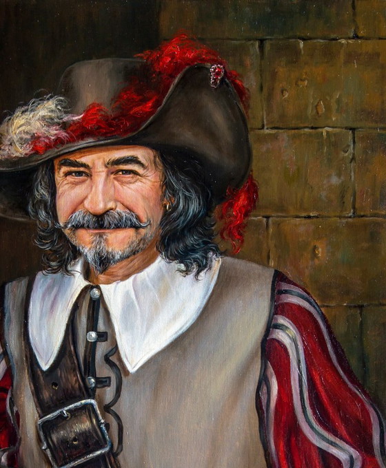 Original Oil Painting The Evening Ceases To Be Languid - Based On A. Dumas's "The Three Musketeers" (photo 5 of 7)