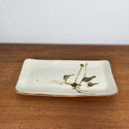 Plat rectangulaire "La Colombe", 1950/60, Madeleine Brault